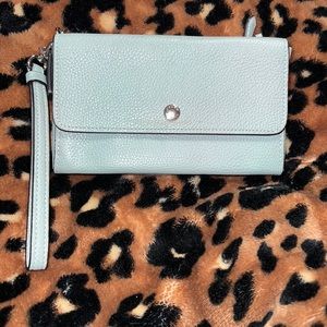 Baby blue COACH wristlet